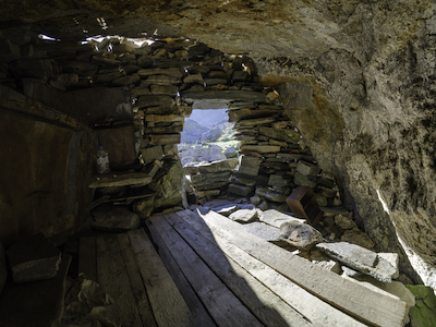 Stone shelter view
